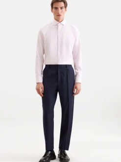 Seidensticker Herren Business Hemd - Slim Fit in rosa weiß