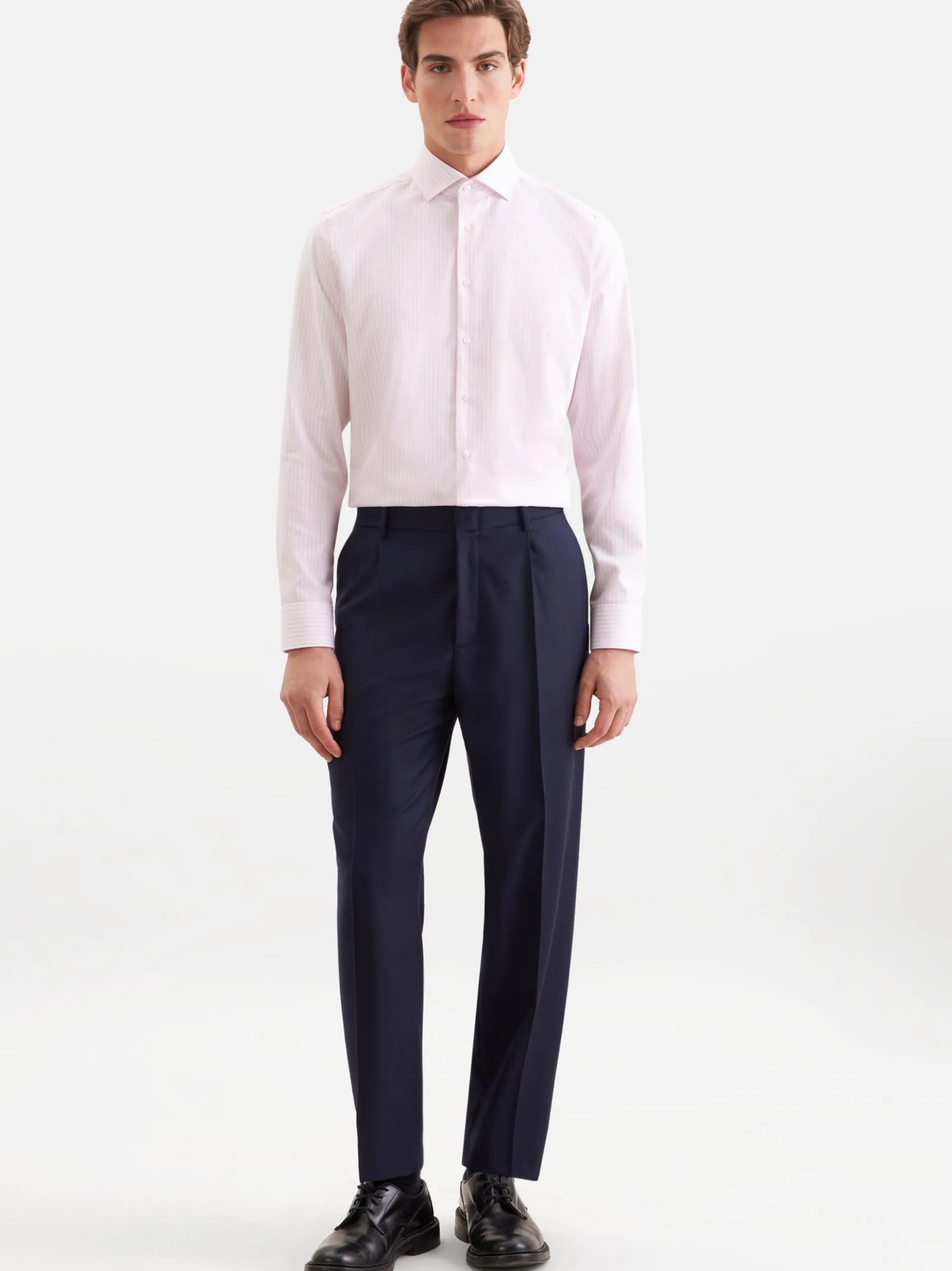 Seidensticker Herren Business Hemd - Slim Fit in rosa weiß