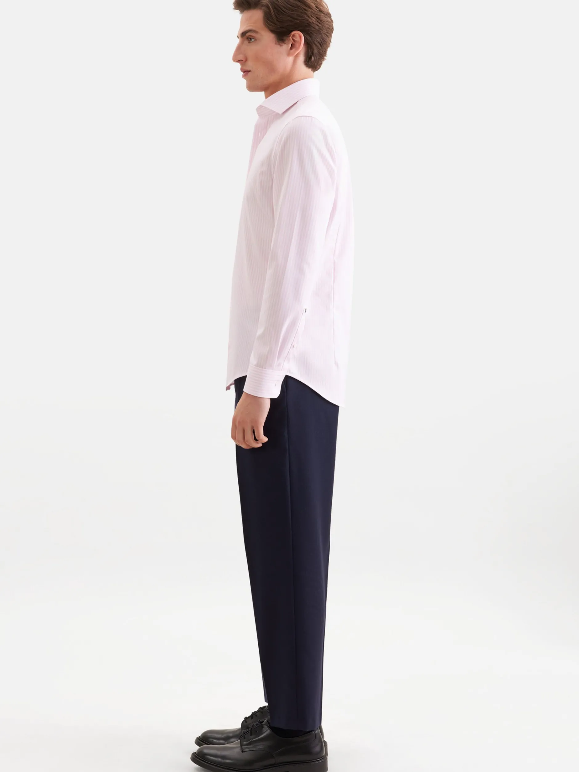 Seidensticker Herren Business Hemd - Slim Fit in rosa weiß
