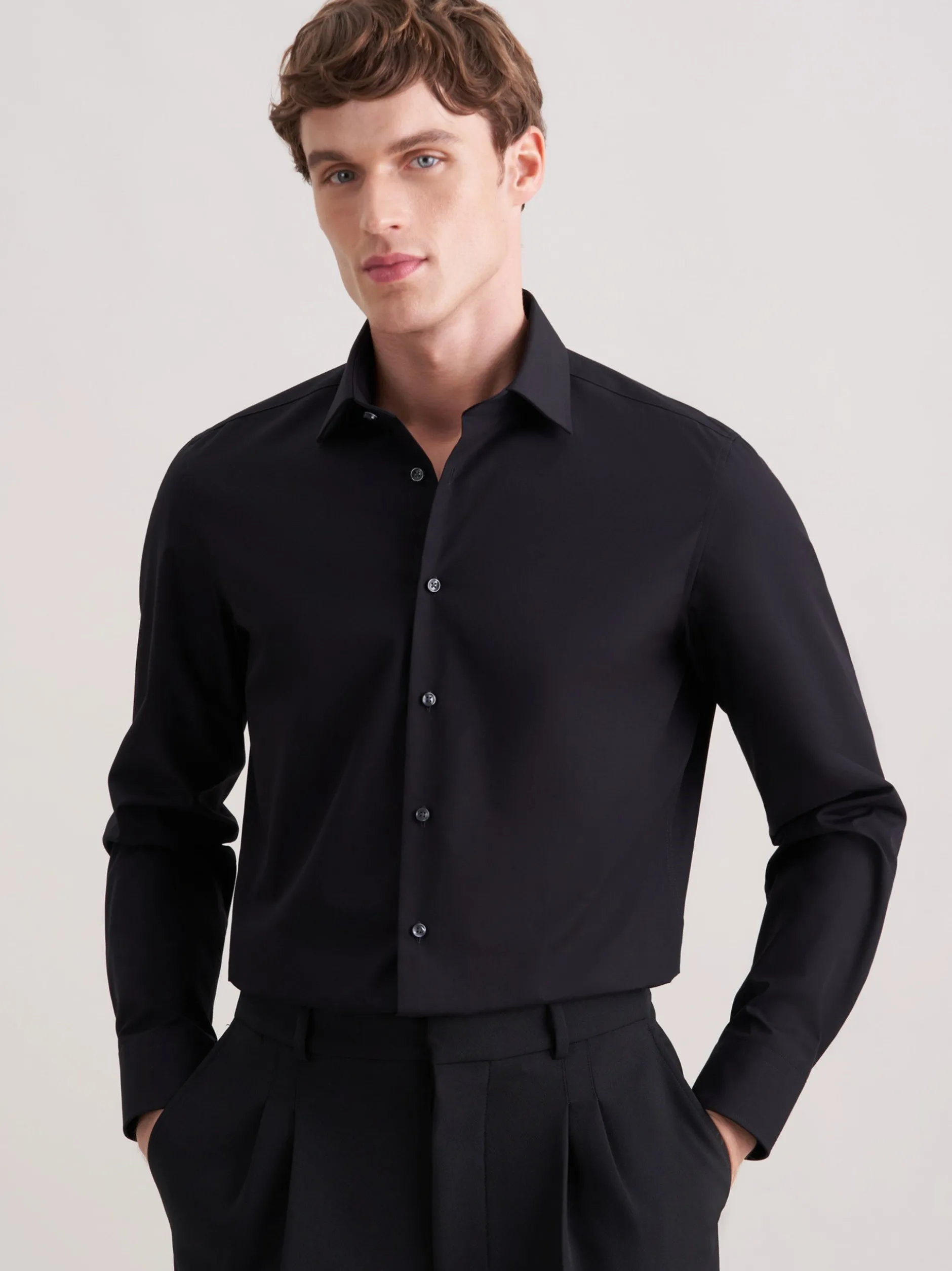 Seidensticker Herren Business Hemd - Slim Fit in schwarz