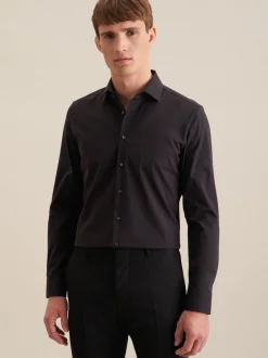 Seidensticker Herren Business Hemd - Slim Fit in schwarz