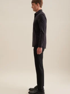 Seidensticker Herren Business Hemd - Slim Fit in schwarz