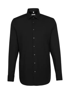 Seidensticker Herren Business Hemd - Slim Fit in schwarz