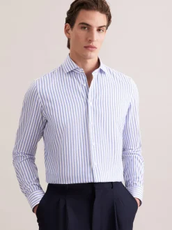 Seidensticker Herren Business Hemd - Slim Fit in weiß blau