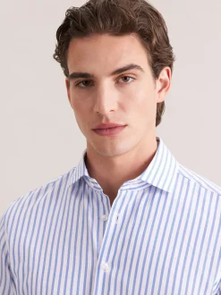 Seidensticker Herren Business Hemd - Slim Fit in weiß blau