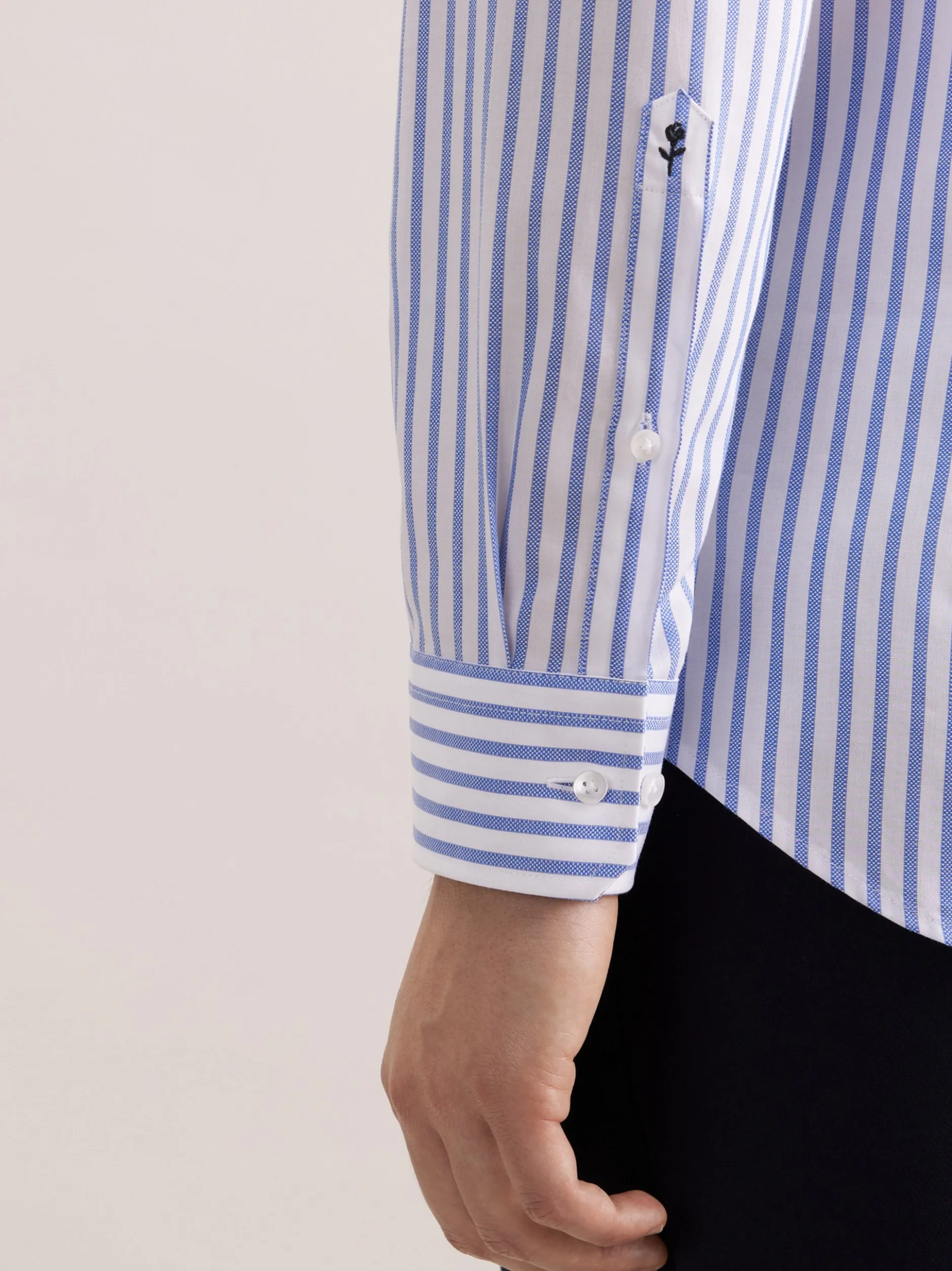 Seidensticker Herren Business Hemd - Slim Fit in weiß blau