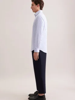 Seidensticker Herren Business Hemd - Slim Fit in weiß blau