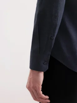 Seidensticker Herren Flanellhemd - Slim Fit in blau