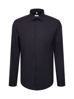 Seidensticker Herren Flanellhemd - Slim Fit in blau