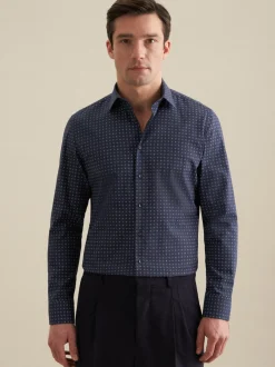 Seidensticker Herren Flanellhemd - Slim Fit in blau