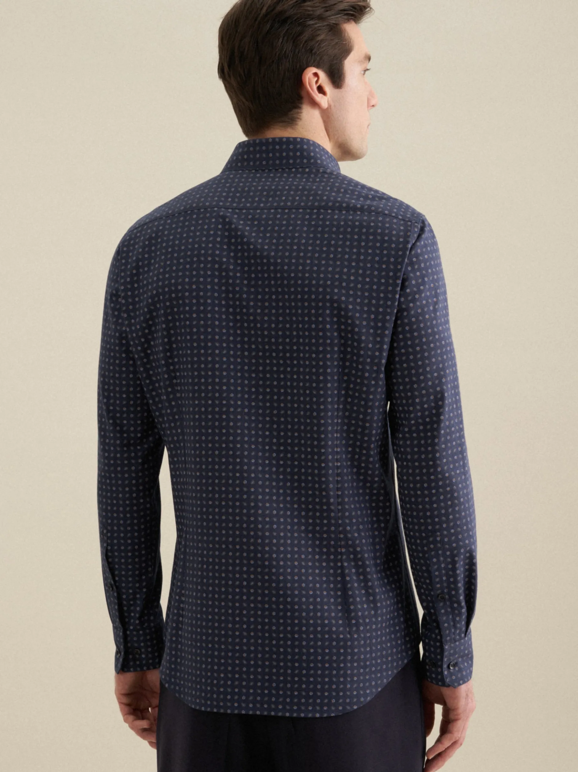 Seidensticker Herren Flanellhemd - Slim Fit in blau