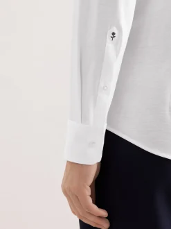 Seidensticker Herren Jerseyhemd - Slim Fit in weiß