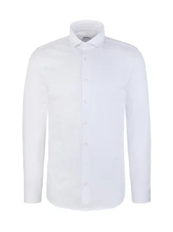 Seidensticker Herren Jerseyhemd - Slim Fit in weiß