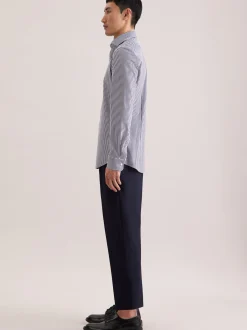 Seidensticker Herren Jerseyhemd - Slim Fit in grau