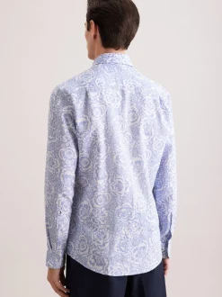 Seidensticker Herren Leinenhemd - Regular Fit in hellblau