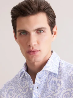 Seidensticker Herren Leinenhemd - Regular Fit in hellblau