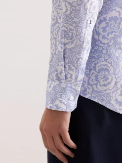 Seidensticker Herren Leinenhemd - Regular Fit in hellblau