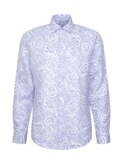 Seidensticker Herren Leinenhemd - Regular Fit in hellblau