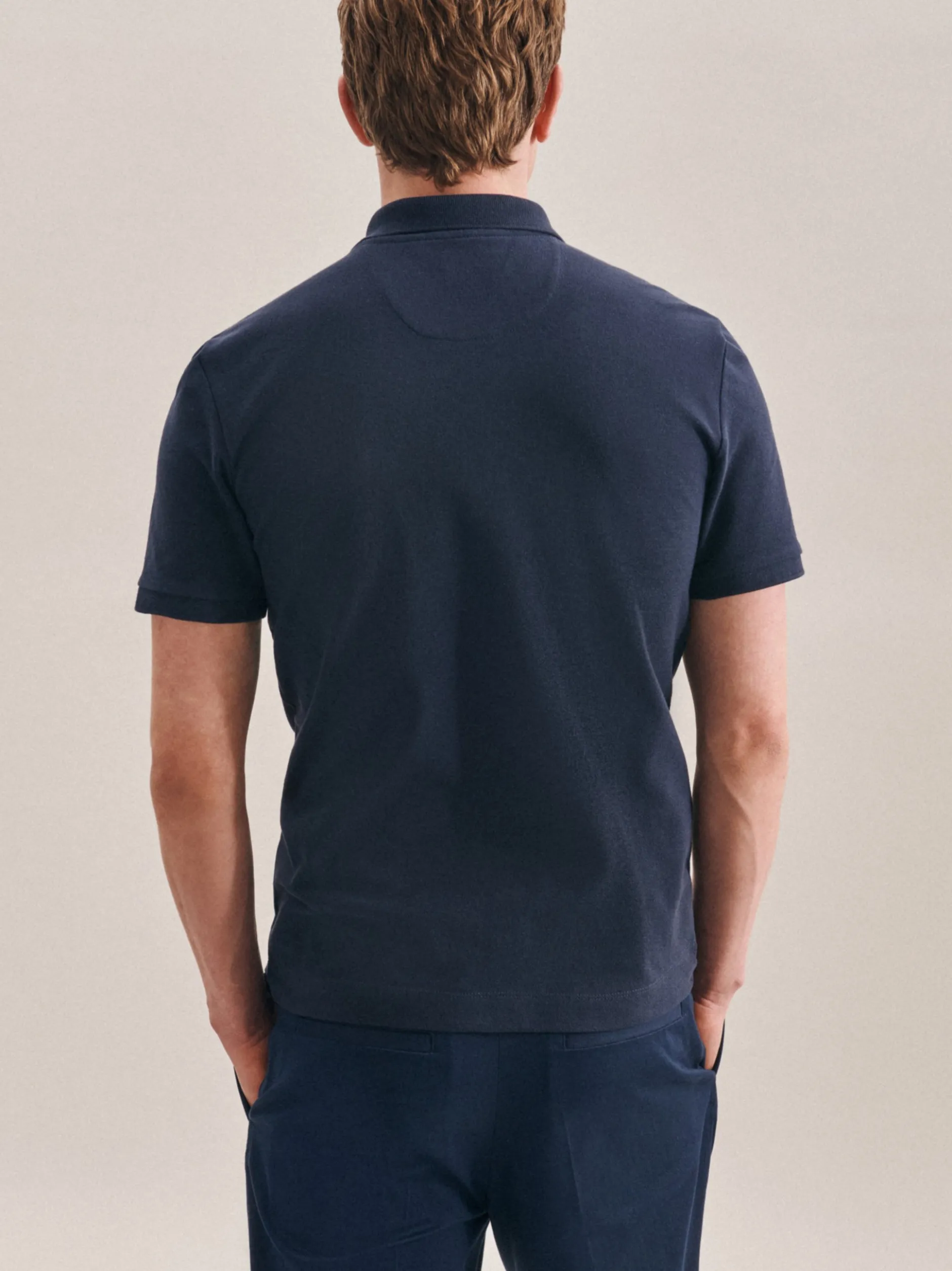 Seidensticker Herren Polo - Slim Fit in blau