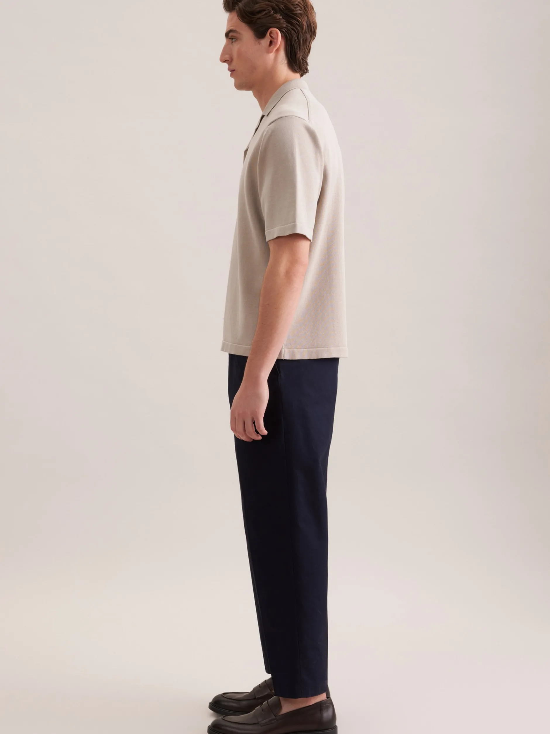 Seidensticker Herren Strick Resort Hemd - Regular Fit in beige