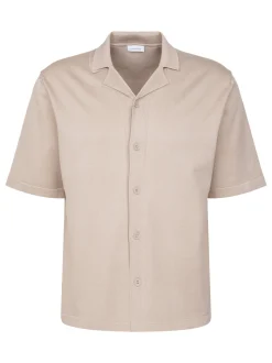 Seidensticker Herren Strick Resort Hemd - Regular Fit in beige