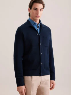Seidensticker Herren Strickjacke - Regular Fit in marine