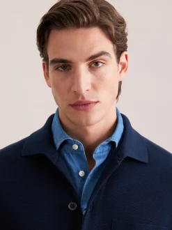 Seidensticker Herren Strickjacke - Regular Fit in marine