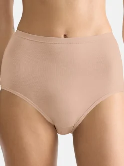 sloggi Damen High Waist Panty - 3er Pack GO Daily Cotton in beige