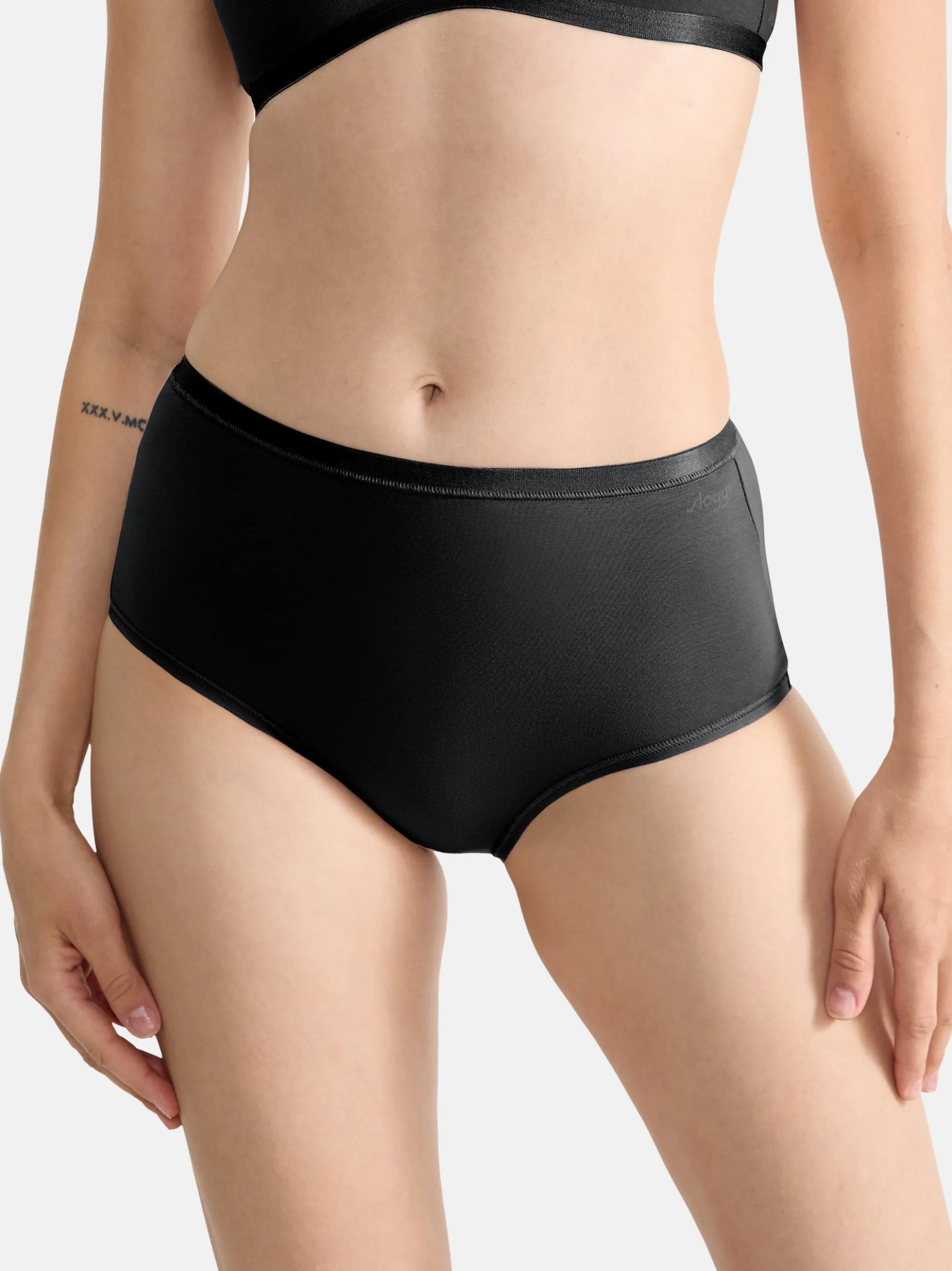 sloggi Damen High Waist Panty - 9er Pack GO Daily Cotton in schwarz