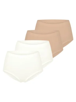 sloggi Damen High Waist Panty - 4er Pack GO Sense in braun