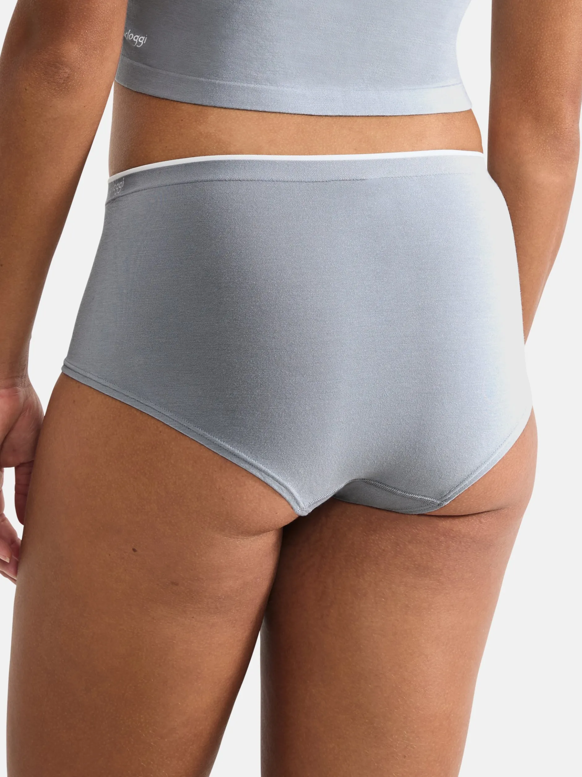 sloggi Damen High Waist Panty - 2er Pack GO Sense in grau