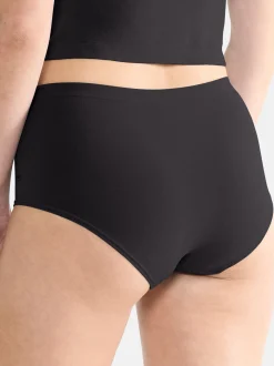 sloggi Damen High Waist Panty - 2er Pack GO Sense in schwarz