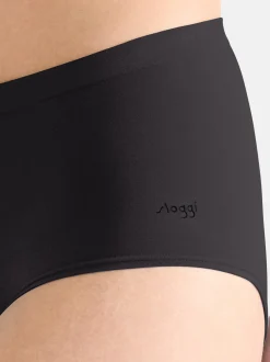 sloggi Damen High Waist Panty - 2er Pack GO Sense in schwarz