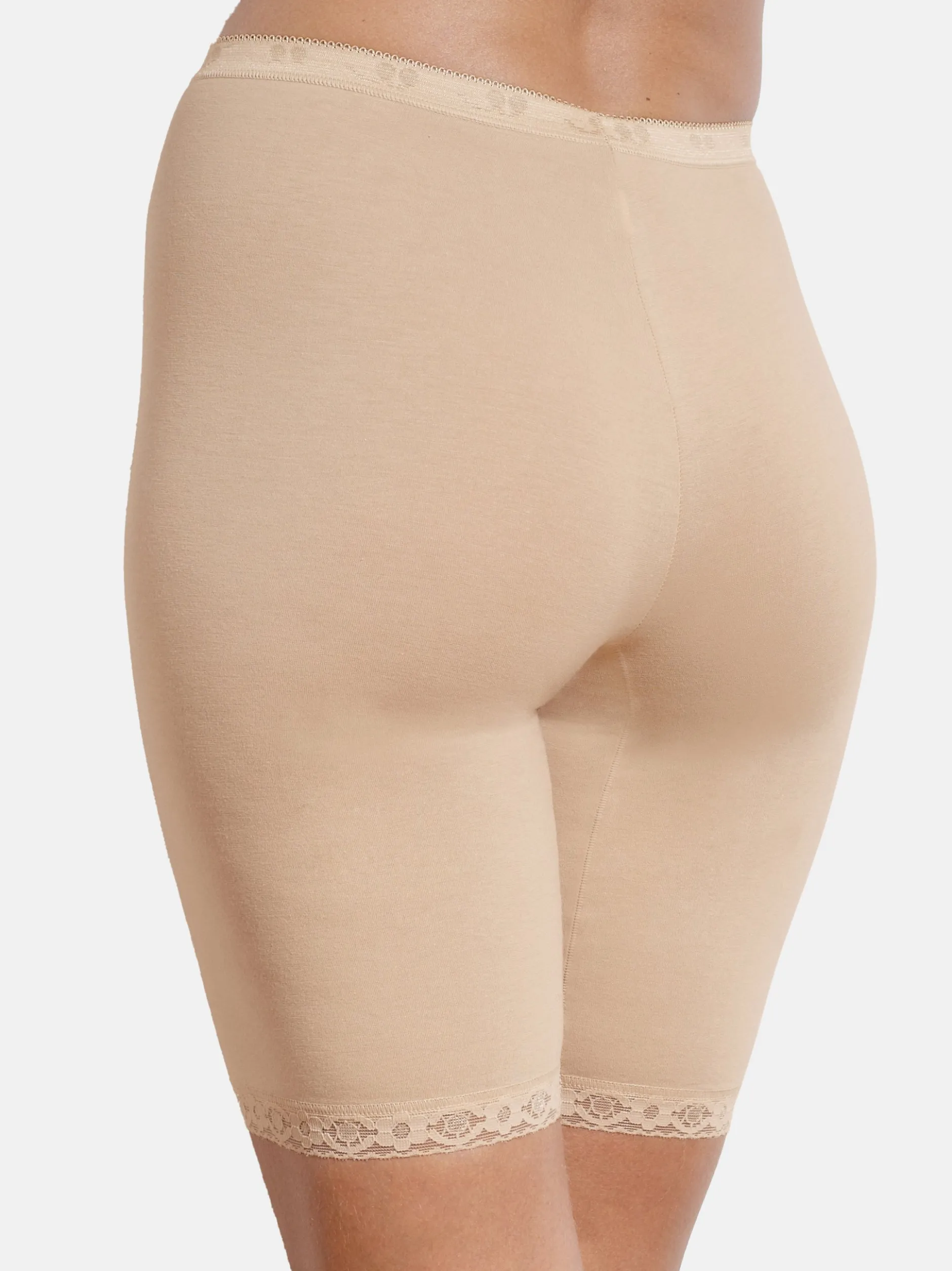 sloggi Damen Long Slip - 3er Pack Basic+ in beige