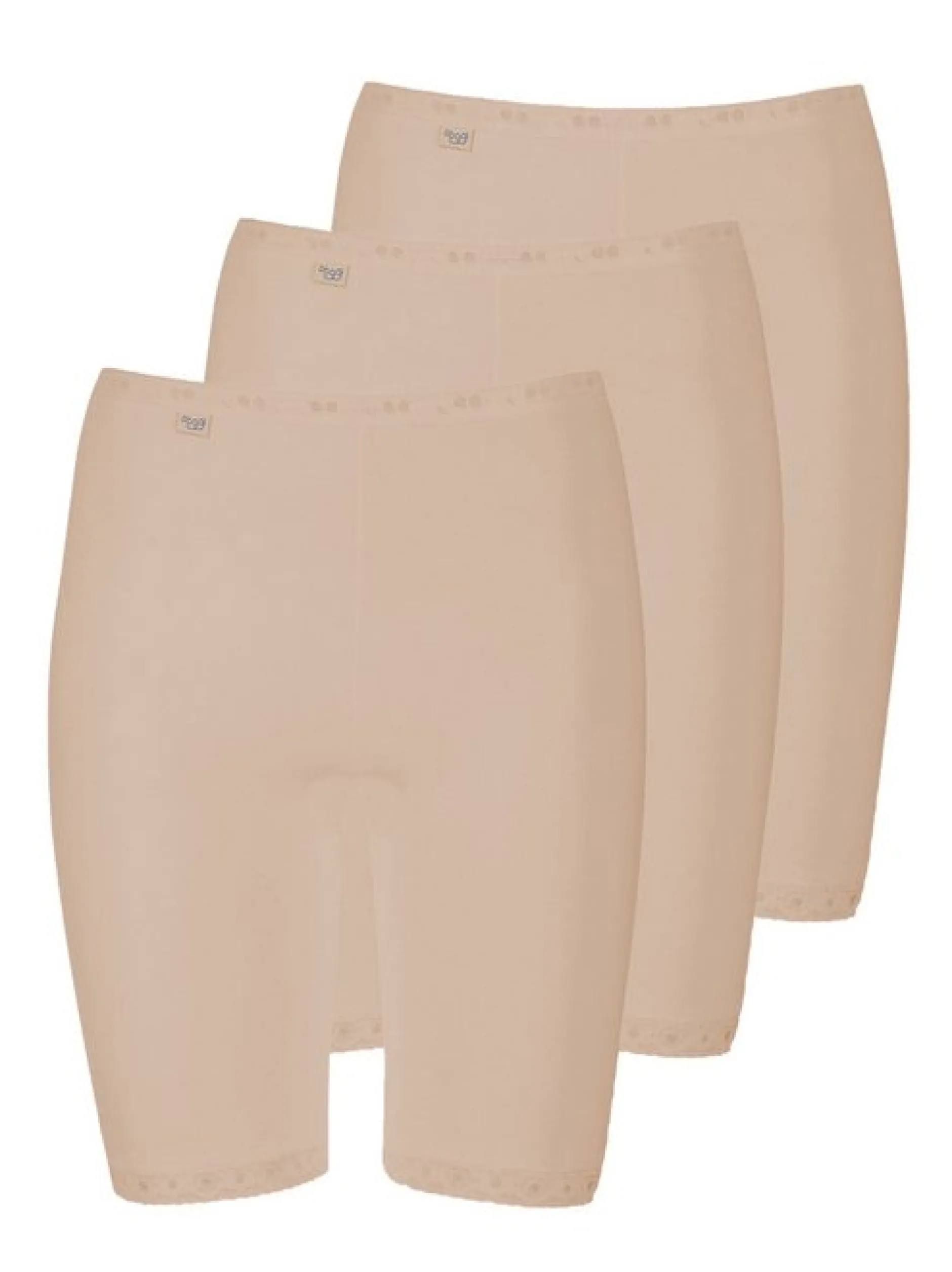 sloggi Damen Long Slip - 3er Pack Basic+ in beige