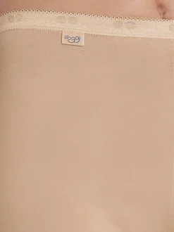 sloggi Damen Long Slip - 3er Pack Basic+ in beige
