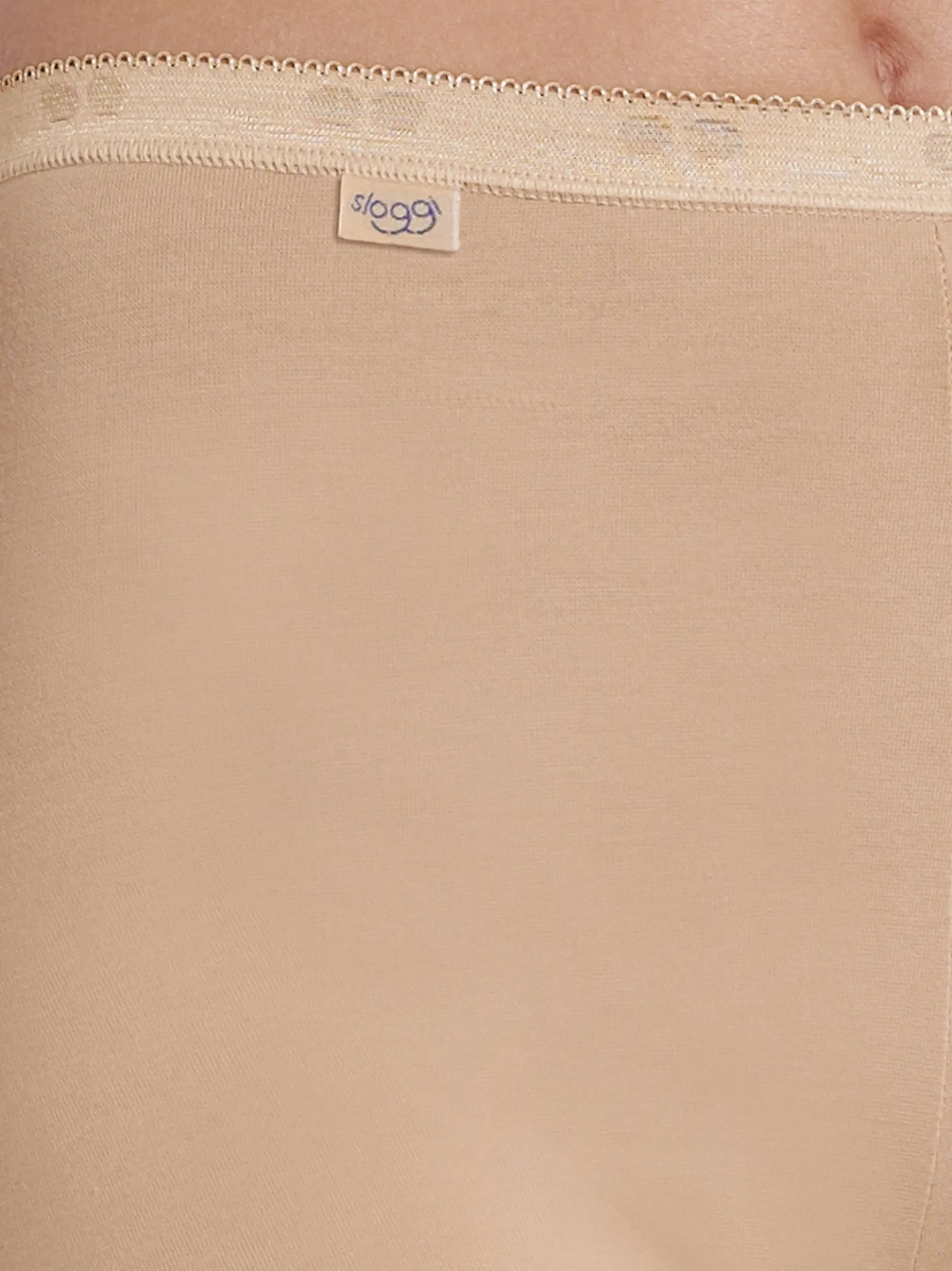 sloggi Damen Long Slip - 3er Pack Basic+ in beige