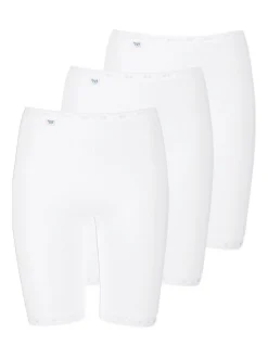 sloggi Damen Long Slip - 3er Pack Basic+ in weiß