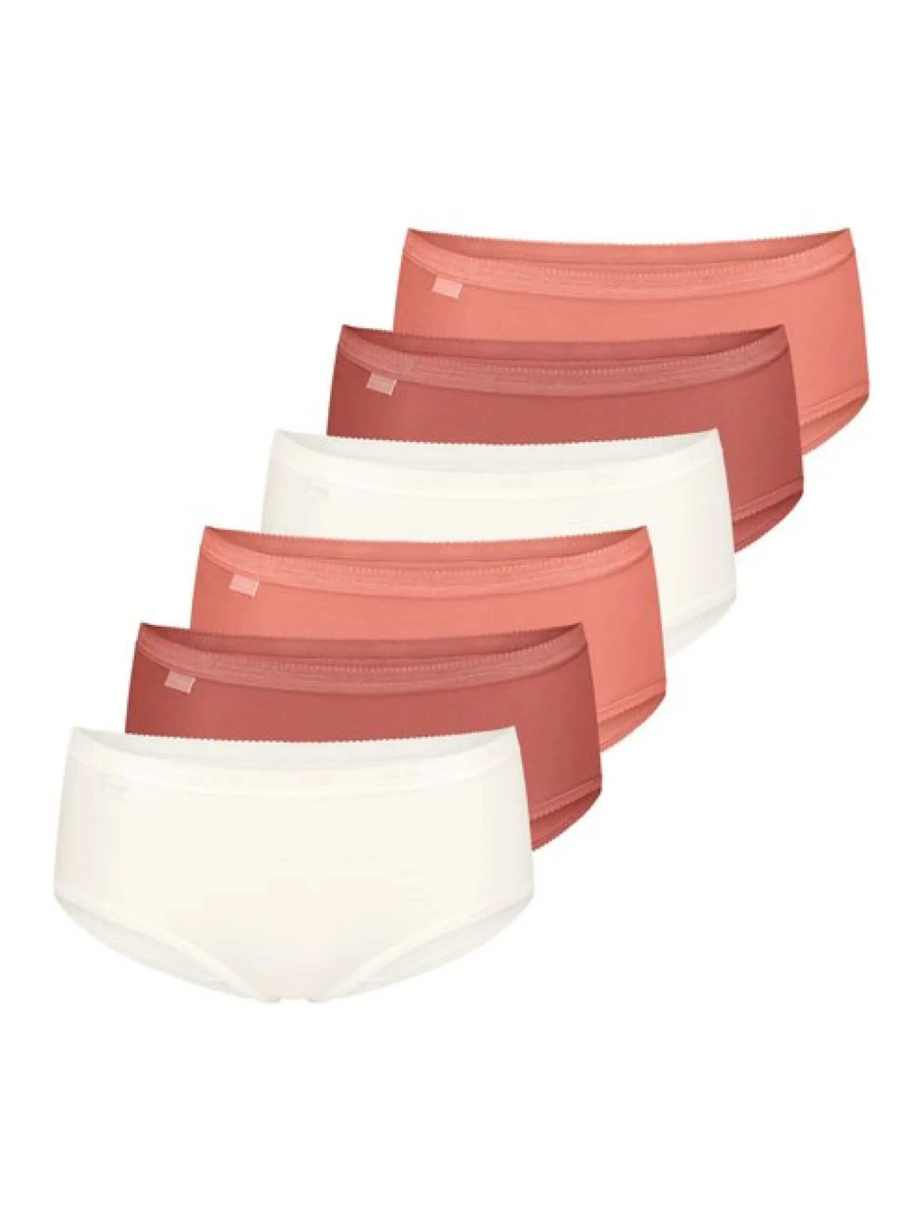 sloggi Damen Midi Slip - 6er Pack Basic+ in orange