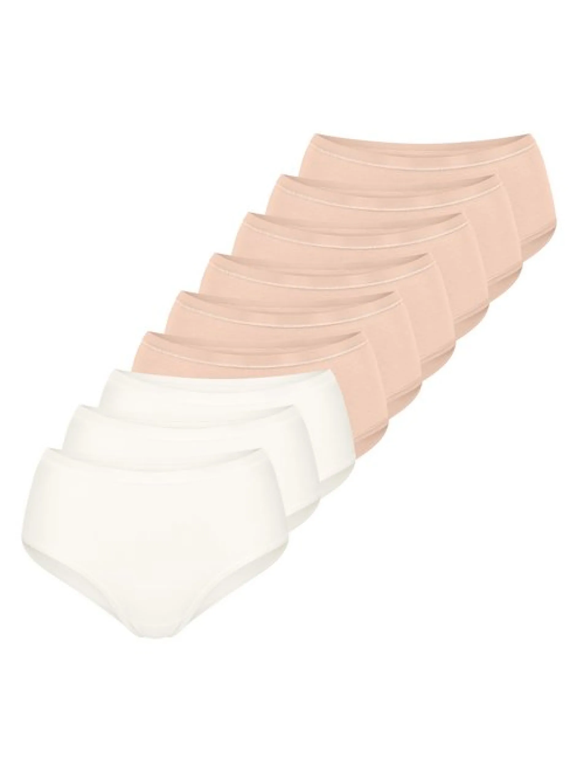 sloggi Damen Midi Slip - 9er Pack GO Daily Cotton in braun