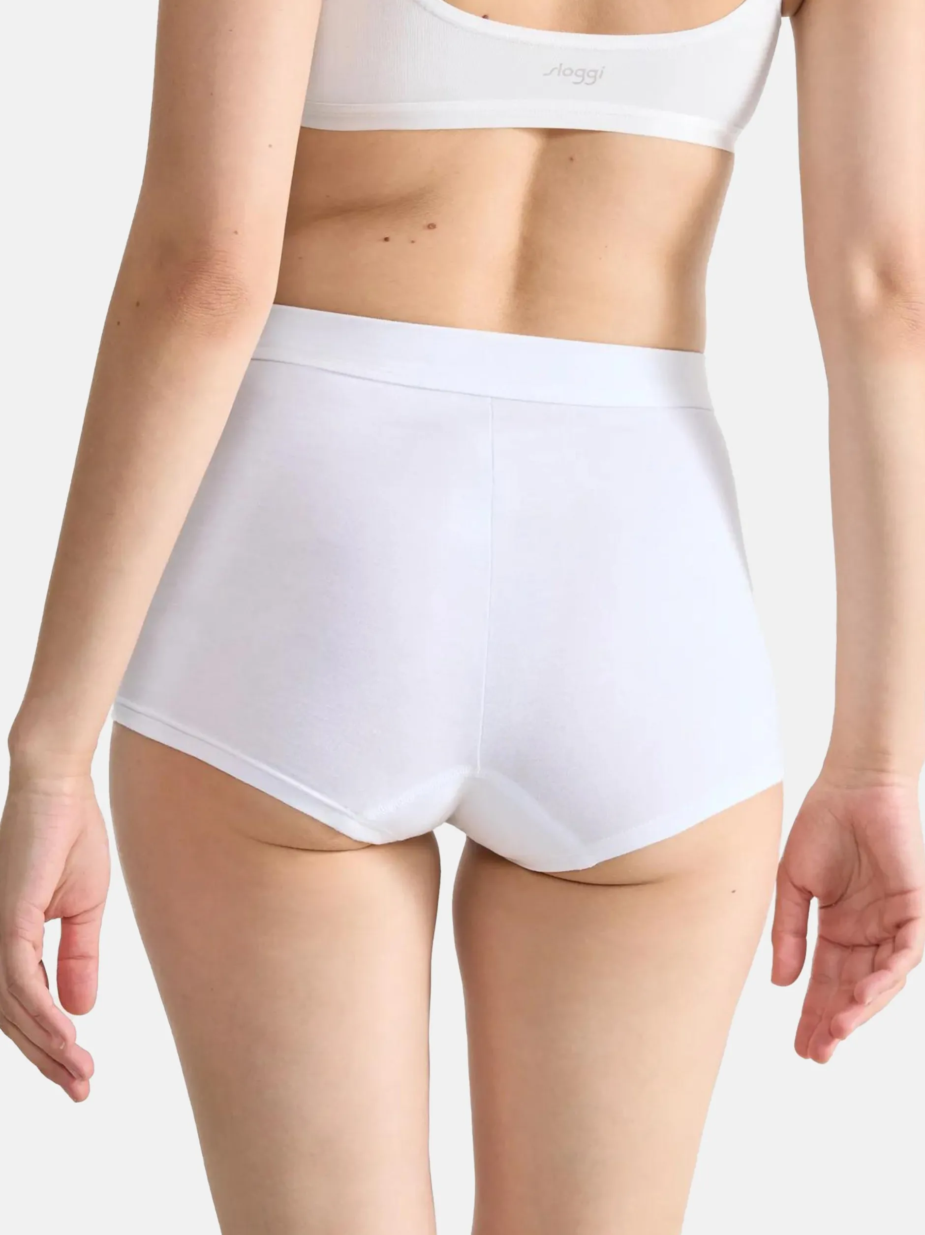 sloggi Damen Short Slip - 3er Pack Double Comfort T in weiß