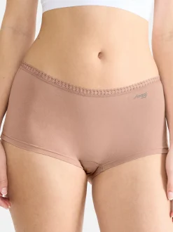 sloggi Damen Short Slip - 3er Pack GO Crush in braun