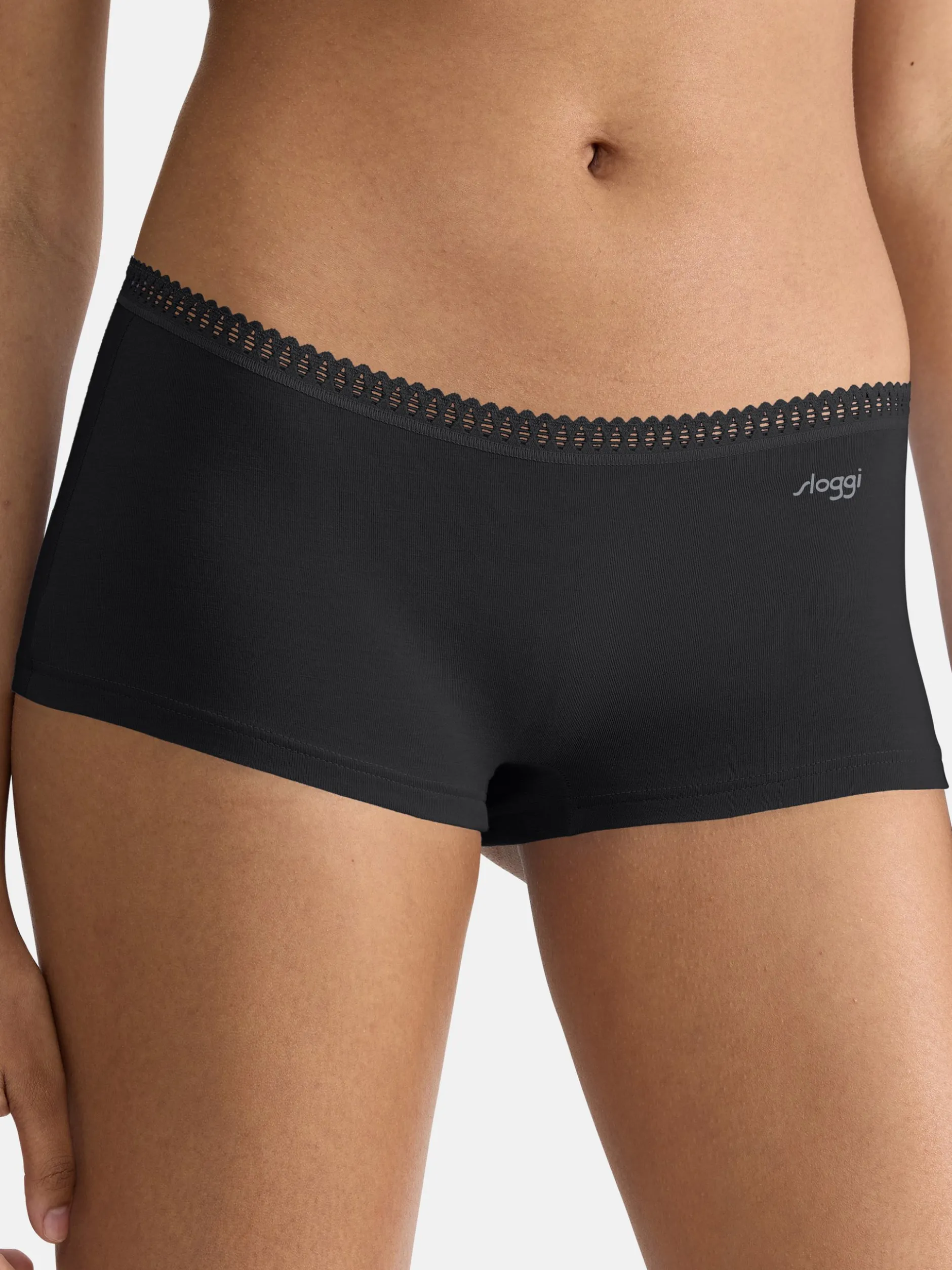 sloggi Damen Short Slip - 3er Pack GO Crush in schwarz