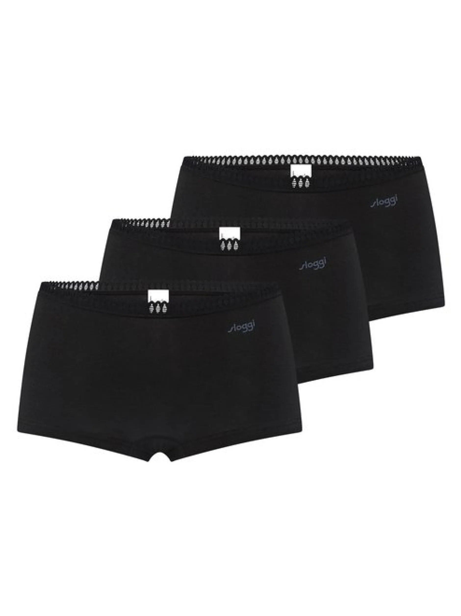 sloggi Damen Short Slip - 3er Pack GO Crush in schwarz