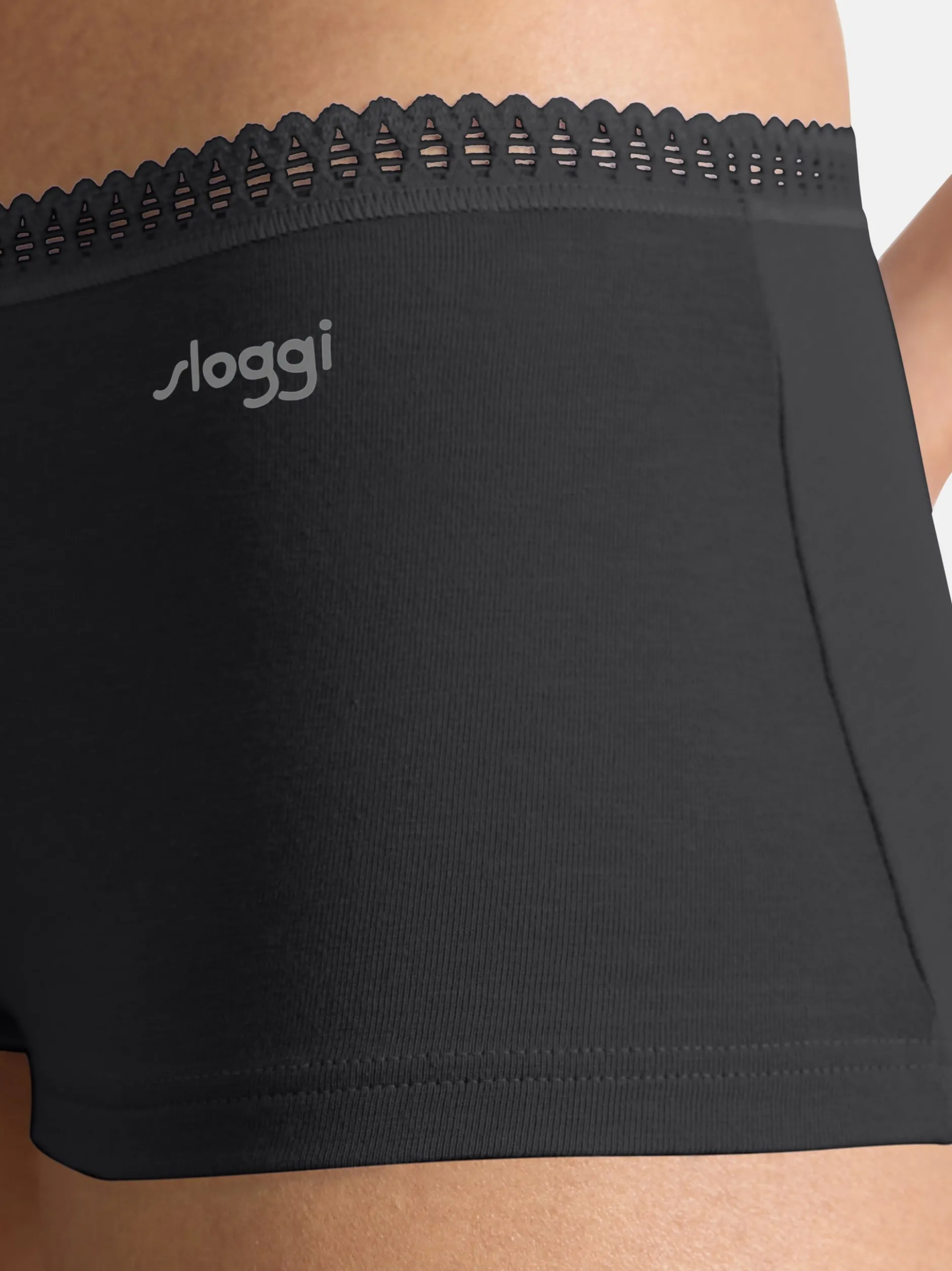 sloggi Damen Short Slip - 3er Pack GO Crush in schwarz