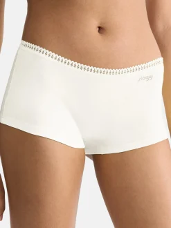 sloggi Damen Short Slip - 3er Pack GO Crush in weiß beige