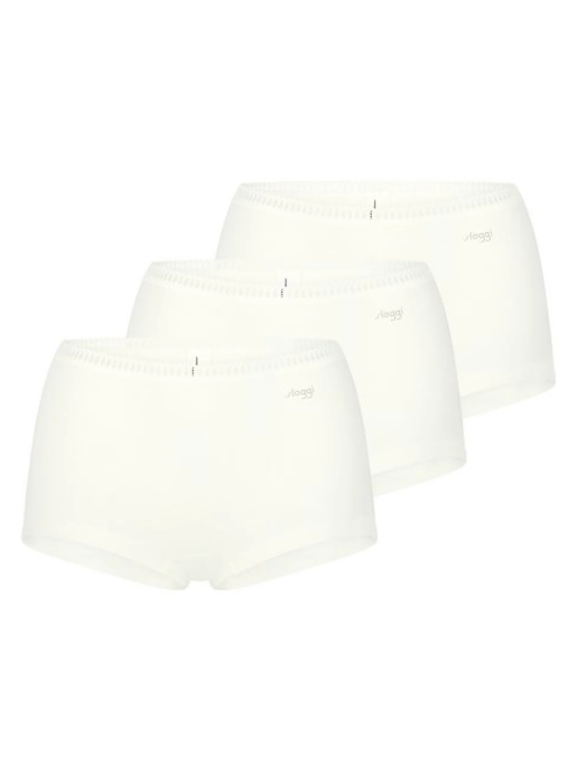 sloggi Damen Short Slip - 3er Pack GO Crush in weiß beige