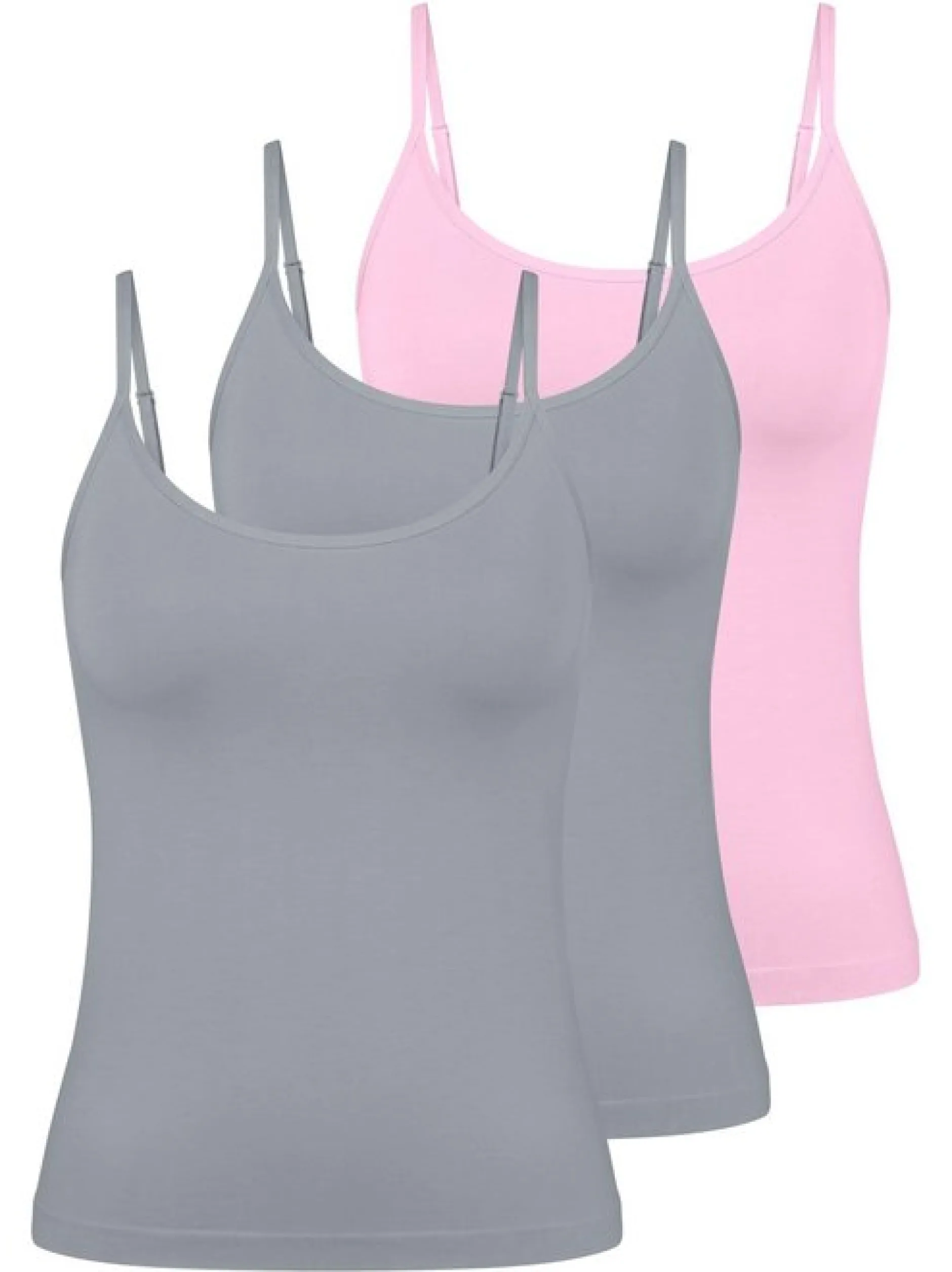 sloggi Damen Spaghetti Top - 3er Pack GO Sense in grau