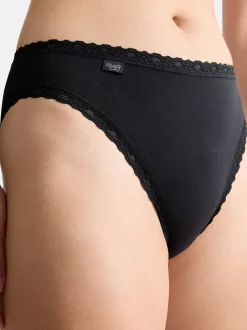 sloggi Damen Tai Slip - 9er Pack 24/7 Cotton Lace in schwarz