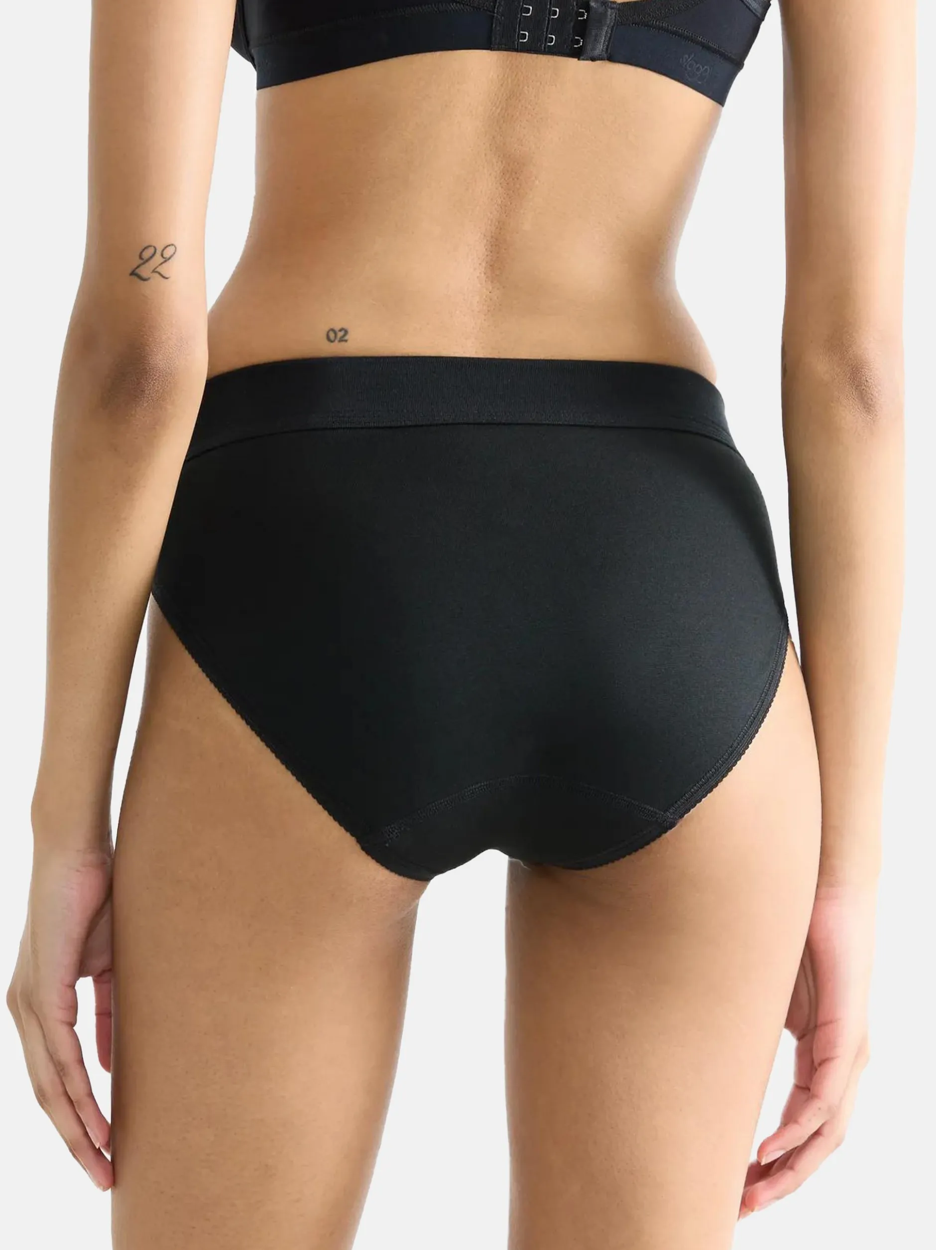 sloggi Damen Tai Slip - 3er Pack Double Comfort T in schwarz